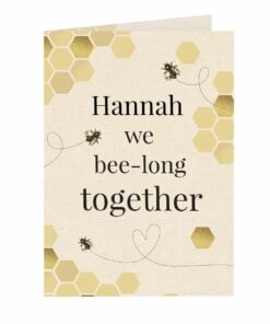 Personalised We Bee-Long Together Card