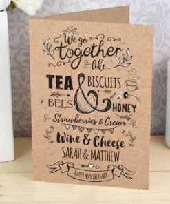 Personalised ‘We Go Together Like’ Gift Card