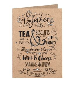 Personalised ‘We Go Together Like’ Gift Card