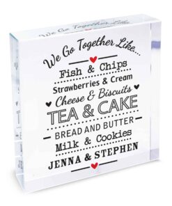 Personalised We Go Together Like… Large Crystal Token