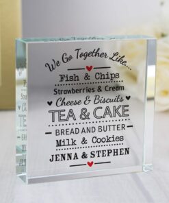 Personalised We Go Together Like… Large Crystal Token
