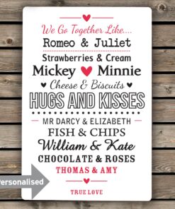 Personalised We Go Together… Sign