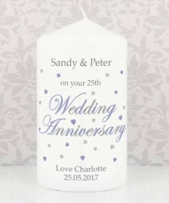Personalised Anniversary Pillar Candle