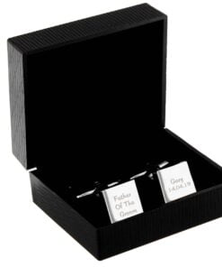 Personalised Wedding Role Square Cufflinks -3 lines