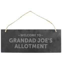 Personalised Welcome To… Hanging Slate Plaque