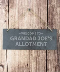 Personalised Welcome To… Hanging Slate Plaque