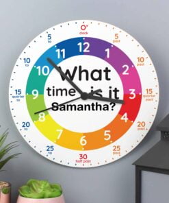Personalised What Time Is It? Wooden Clock