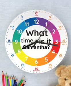 Personalised What Time Is It? Wooden Clock