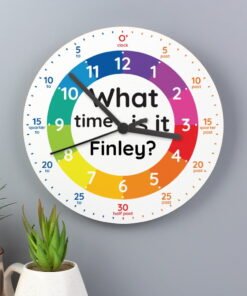 Personalised What Time Is It? Wooden Clock