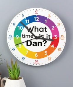 Personalised What Time Is It? Wooden Clock