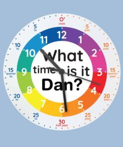 Personalised Present Day Map Compass Wooden Clock