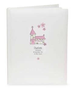 Personalised Whimsical Church Pink Traditional Album
