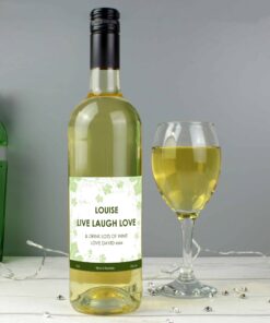 Personalised White Wine Ivy Label