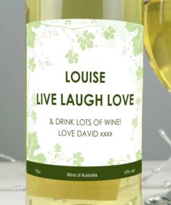 Personalised White Wine Ivy Label