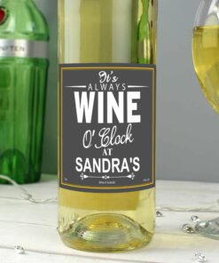 Personalised Wine O’Clock White Wine