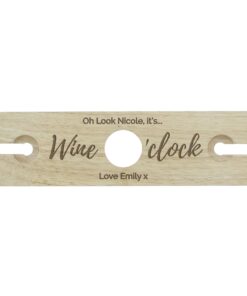 Personalised ‘Wine O’clock’ Wine Glass & Bottle Butler