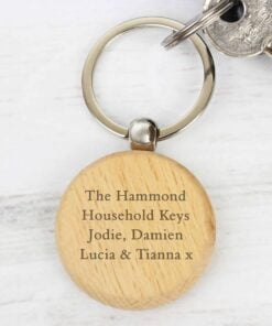 Personalised Wooden Keyring