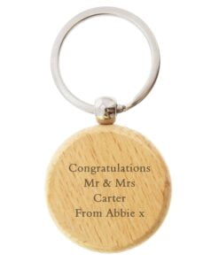 Personalised Wooden Keyring