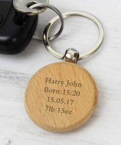 Personalised Wooden Keyring