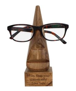 Personalised Wooden Nose-Shaped Glasses Holder