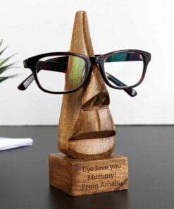 Personalised Wooden Nose-Shaped Glasses Holder