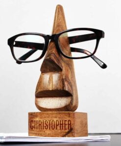 Personalised Wooden Nose-Shaped Glasses Holder