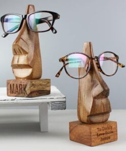Personalised Wooden Nose-Shaped Glasses Holder
