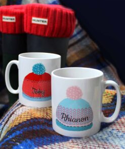 Personalised Woolly Hats Mug Set