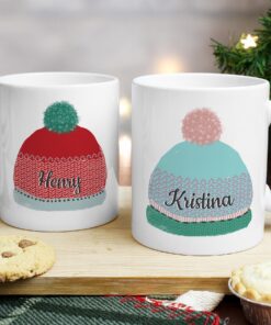 Personalised Woolly Hats Mug Set