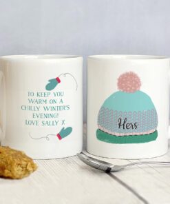 Personalised Woolly Hats Mug Set