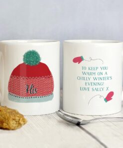 Personalised Woolly Hats Mug Set