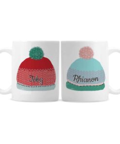 Personalised Woolly Hats Mug Set