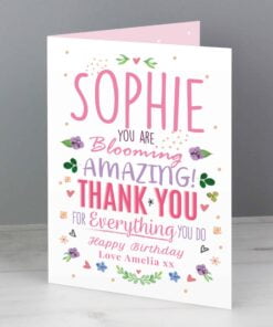 Personalised You Are Blooming Amazing Card