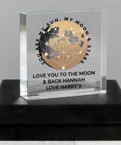 Personalised You Are My Sun My Moon Large Crystal Token