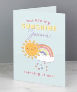 Personalised You Are My Sunshine Card