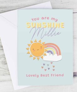 Personalised You Are My Sunshine Card
