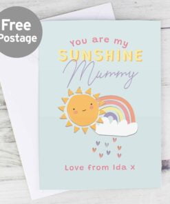 Personalised You Are My Sunshine Card