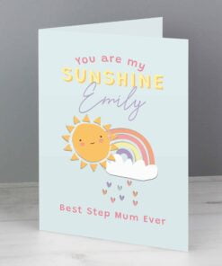Personalised You Are My Sunshine Card
