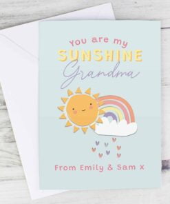 Personalised You Are My Sunshine Card