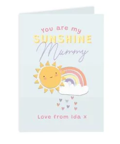 Personalised You Are My Sunshine Card