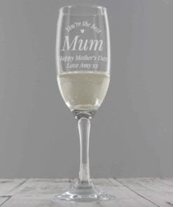 Personalised You Are The Best Flute Glass