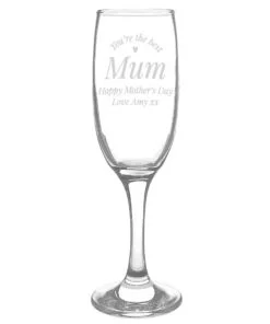 Personalised You Are The Best Flute Glass