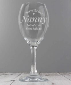 Personalised You Are The Best Wine Glass