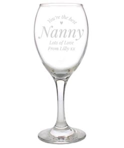 Personalised You Are The Best Wine Glass