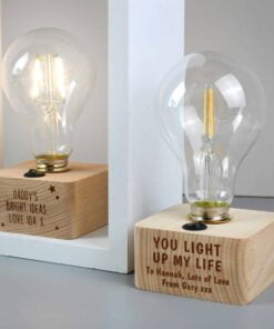 Personalised You Light Up My Life LED Bulb Table Lamp