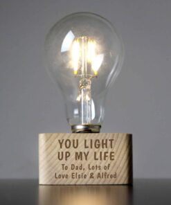 Personalised You Light Up My Life LED Bulb Table Lamp