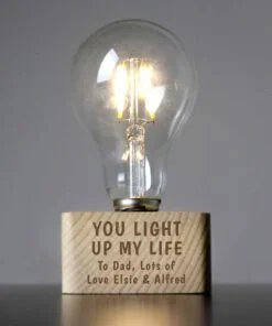 Personalised You Light Up My Life LED Bulb Table Lamp