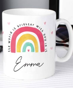 Personalised You Make The World Brighter Mug