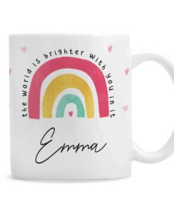Personalised You Make The World Brighter Mug