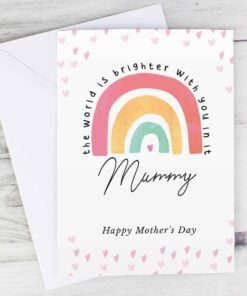Personalised You Make The World Brighter Rainbow Card